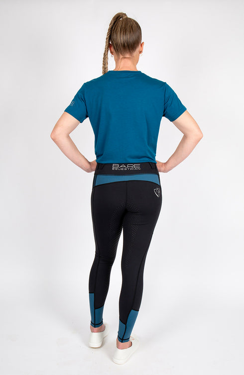 BARE Performance Riding Tights - Teal Glamour